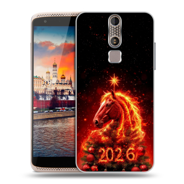 Пластиковый чехол на ZTE Axon Mini с принтом Новый год