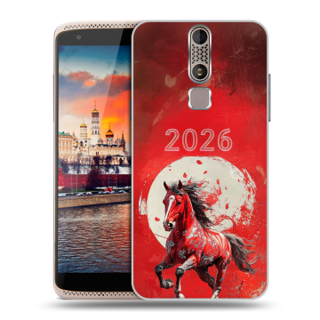 Пластиковый чехол на ZTE Axon Mini с принтом Новый год