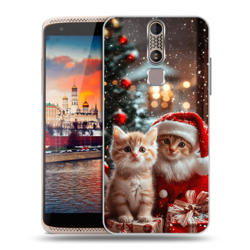 Пластиковый чехол на ZTE Axon Mini с принтом Новый год