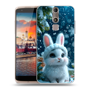 Пластиковый чехол на ZTE Axon Mini с принтом Новый год