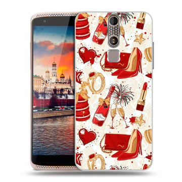 Пластиковый чехол на ZTE Axon Mini с принтом Новый год
