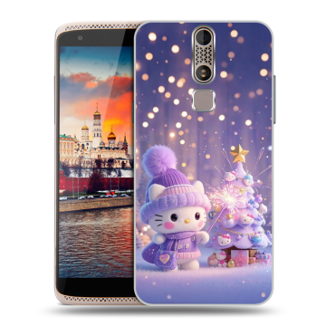 Пластиковый чехол на ZTE Axon Mini с принтом Новый год