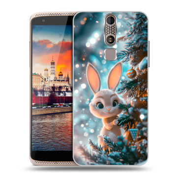 Пластиковый чехол на ZTE Axon Mini с принтом Новый год
