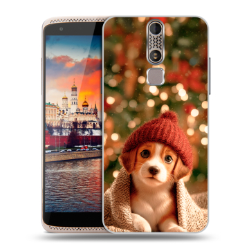 Пластиковый чехол на ZTE Axon Mini с принтом Новый год