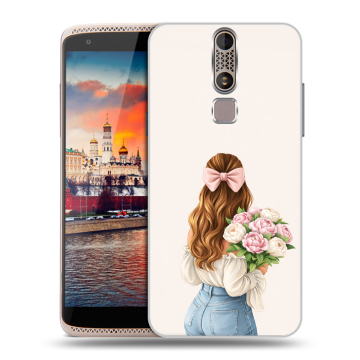 Пластиковый чехол на ZTE Axon Mini с принтом женский