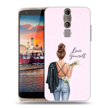 Пластиковый чехол на ZTE Axon Mini с принтом женский