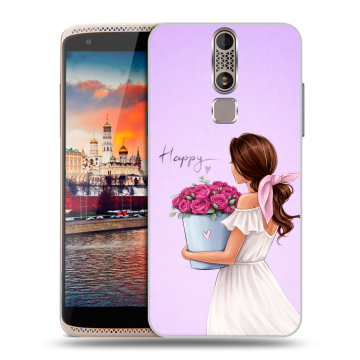 Пластиковый чехол на ZTE Axon Mini с принтом женский