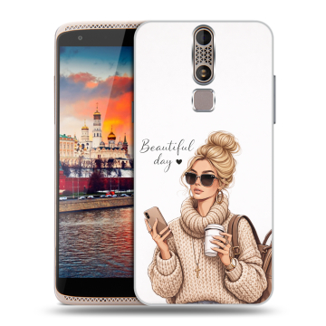 Пластиковый чехол на ZTE Axon Mini с принтом женский Пластиковый чехол на ZTE Axon Mini с принтом женский