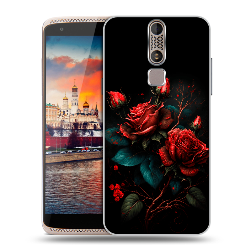 Пластиковый чехол на ZTE Axon Mini с принтом Розы красные Пластиковый чехол на ZTE Axon Mini с принтом Розы красные