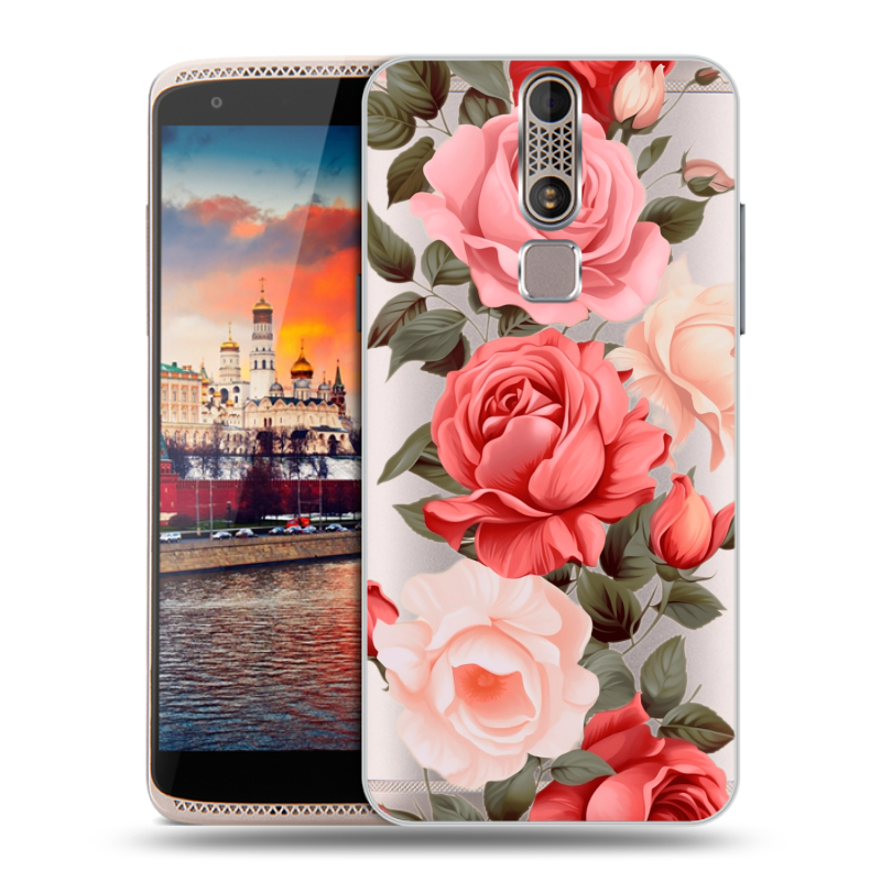 Пластиковый чехол на ZTE Axon Mini с принтом Розы Пластиковый чехол на ZTE Axon Mini с принтом Розы