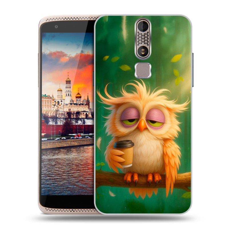 Пластиковый чехол на ZTE Axon Mini с принтом сова Пластиковый чехол на ZTE Axon Mini с принтом сова