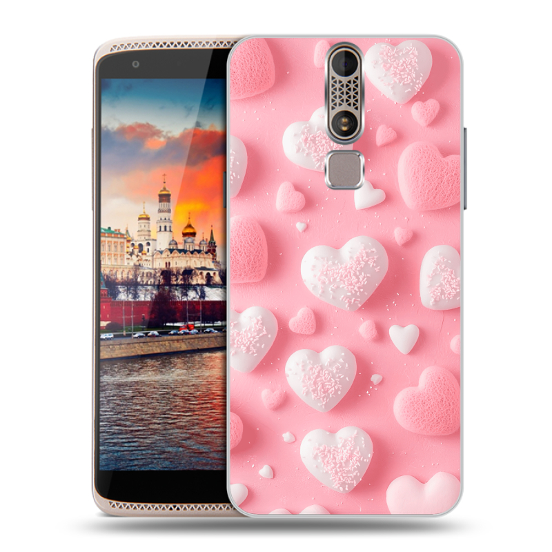 Пластиковый чехол на ZTE Axon Mini с принтом Сердечки Пластиковый чехол на ZTE Axon Mini с принтом Сердечки
