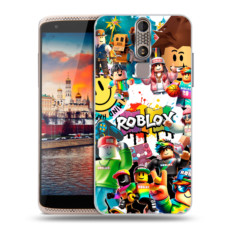 Пластиковый чехол на ZTE Axon Mini с принтом Roblox Роблокс Пластиковый чехол на ZTE Axon Mini с принтом Roblox Роблокс