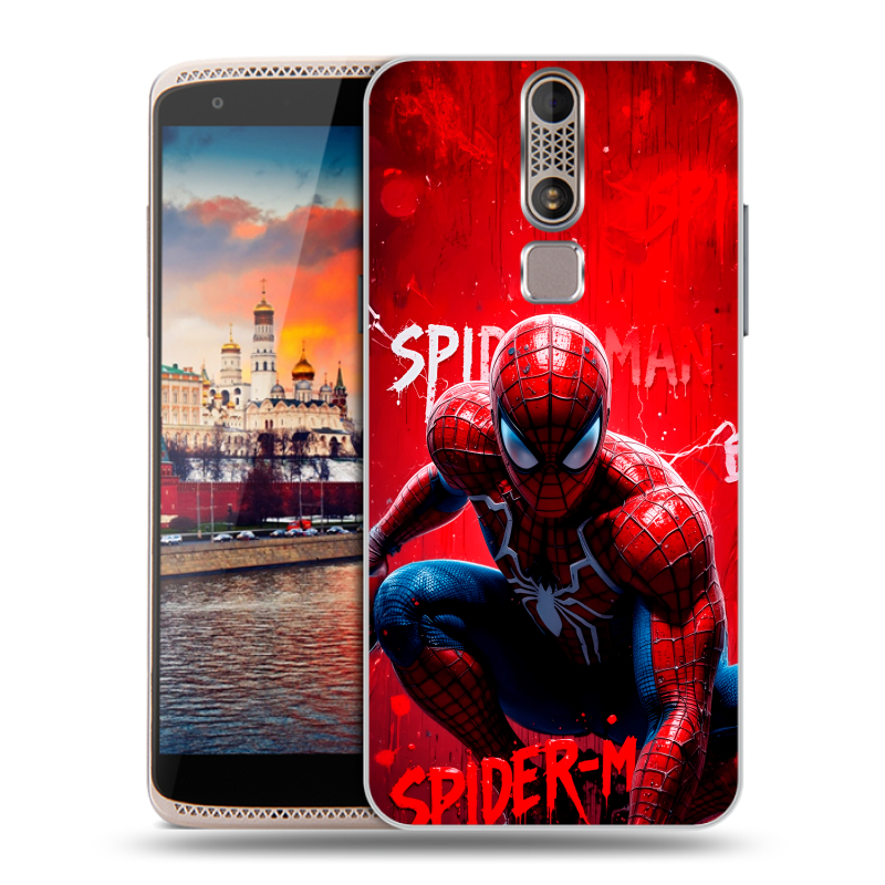 Пластиковый чехол на ZTE Axon Mini с принтом Spiderman Человек паук Пластиковый чехол на ZTE Axon Mini с принтом Spiderman Человек паук