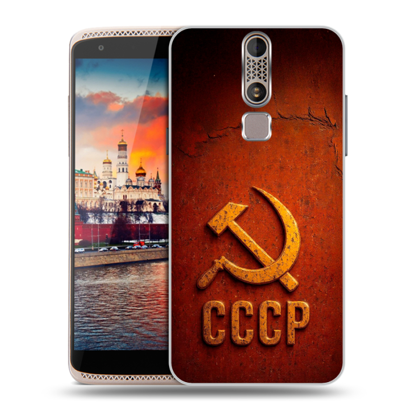 Пластиковый чехол на ZTE Axon Mini с принтом Флаг Герб СССР Пластиковый чехол на ZTE Axon Mini с принтом Флаг Герб СССР