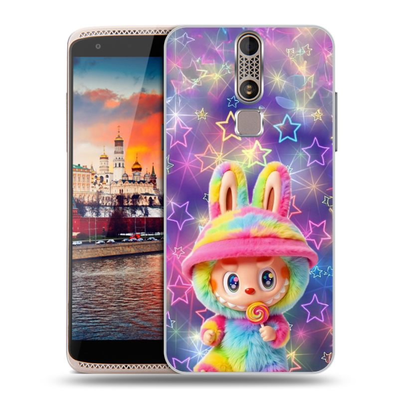 Пластиковый чехол на ZTE Axon Mini с принтом Labubu Лабубу Пластиковый чехол на ZTE Axon Mini с принтом Labubu Лабубу