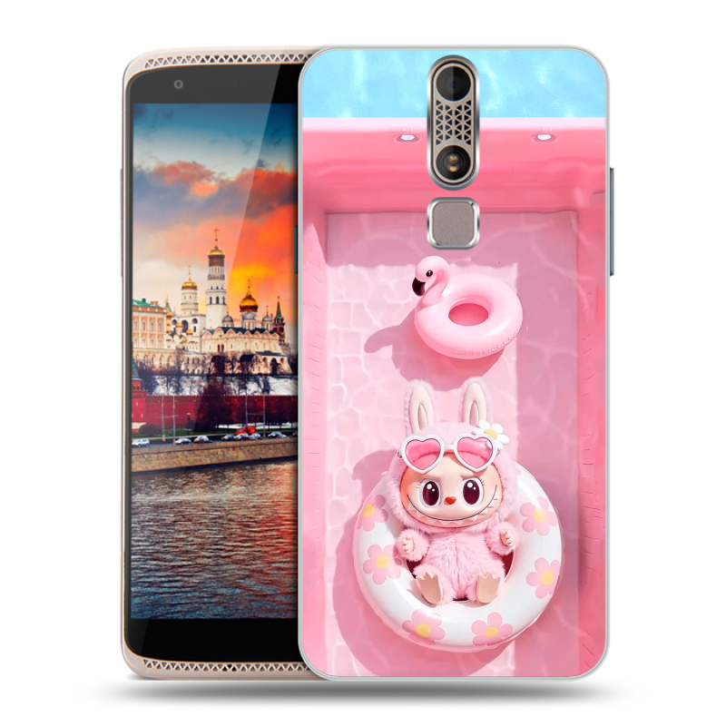 Пластиковый чехол на ZTE Axon Mini с принтом Labubu Лабубу Пластиковый чехол на ZTE Axon Mini с принтом Labubu Лабубу