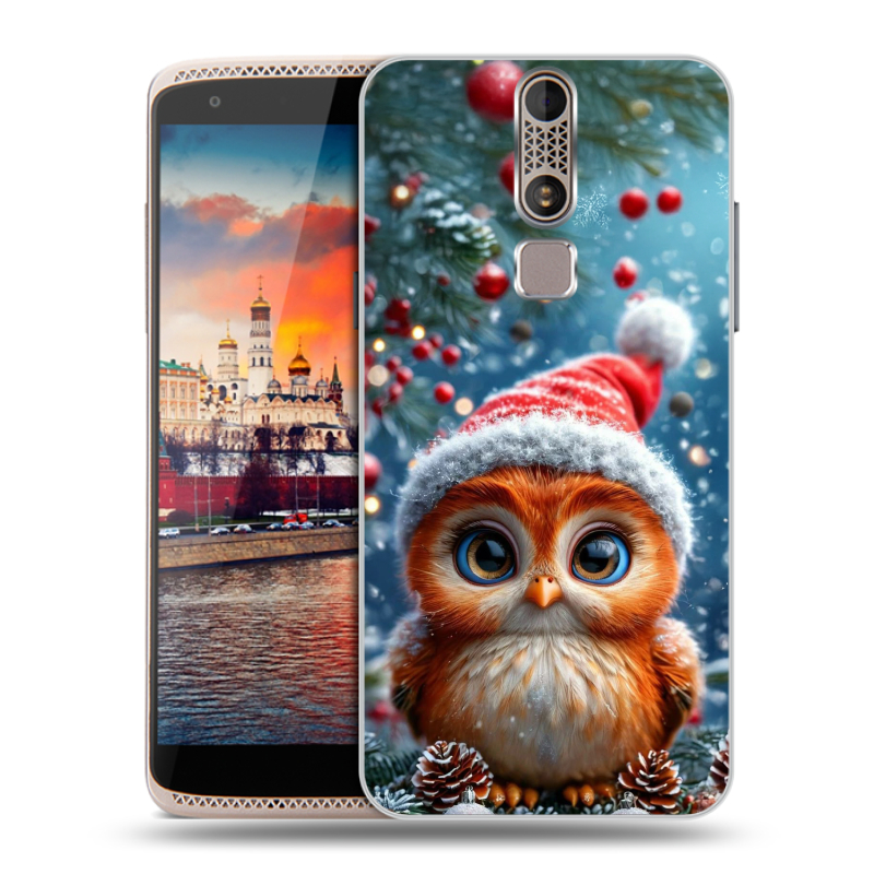 Пластиковый чехол на ZTE Axon Mini с принтом Новый год Пластиковый чехол на ZTE Axon Mini с принтом Новый год