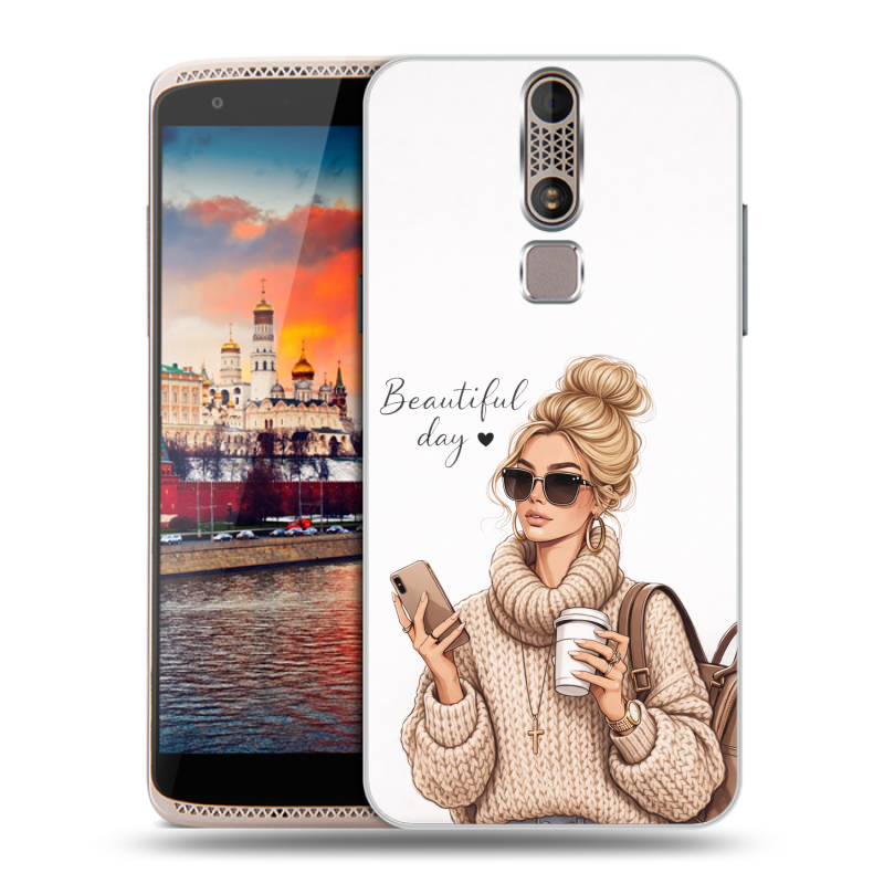 Пластиковый чехол на ZTE Axon Mini с принтом женский Пластиковый чехол на ZTE Axon Mini с принтом женский