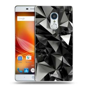 Силиконовый чехол на ZTE Blade X9 с принтом Черные кристаллы Силиконовый чехол на ZTE Blade X9 с принтом Черные кристаллы