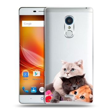 Силиконовый чехол на ZTE Blade X9 с принтом Кошки Силиконовый чехол на ZTE Blade X9 с принтом Кошки