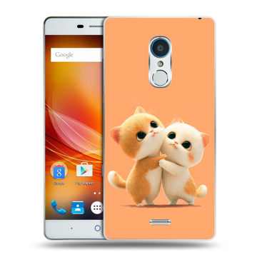 Силиконовый чехол на ZTE Blade X9 с принтом Милые котики Силиконовый чехол на ZTE Blade X9 с принтом Милые котики