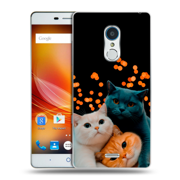 Силиконовый чехол на ZTE Blade X9 с принтом Кошки Силиконовый чехол на ZTE Blade X9 с принтом Кошки