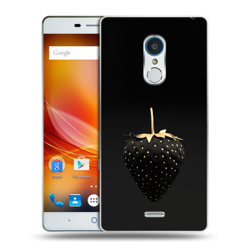 Силиконовый чехол на ZTE Blade X9 с принтом Черная клубника Силиконовый чехол на ZTE Blade X9 с принтом Черная клубника