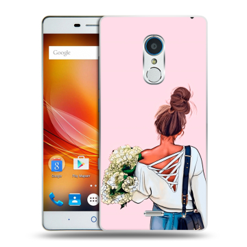 Силиконовый чехол на ZTE Blade X9 с принтом Девушка и букет Силиконовый чехол на ZTE Blade X9 с принтом Девушка и букет