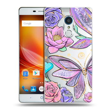 Силиконовый чехол на ZTE Blade X9 с принтом Бабочки и цветы Силиконовый чехол на ZTE Blade X9 с принтом Бабочки и цветы