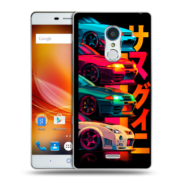 Силиконовый чехол на ZTE Blade X9 с принтом Гоночные машины Силиконовый чехол на ZTE Blade X9 с принтом Гоночные машины