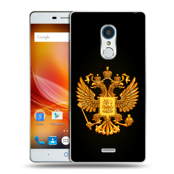 Силиконовый чехол на ZTE Blade X9 с принтом Герб России желтый Силиконовый чехол на ZTE Blade X9 с принтом Герб России желтый