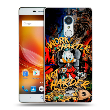 Силиконовый чехол на ZTE Blade X9 с принтом Дональд Дак Деньги Силиконовый чехол на ZTE Blade X9 с принтом Дональд Дак Деньги