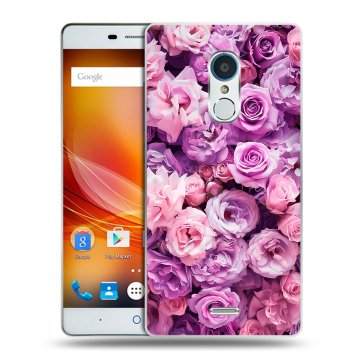 Силиконовый чехол на ZTE Blade X9 с принтом лавандовые розы