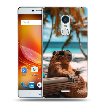 Силиконовый чехол на ZTE Blade X9 с принтом Капибара Силиконовый чехол на ZTE Blade X9 с принтом Капибара