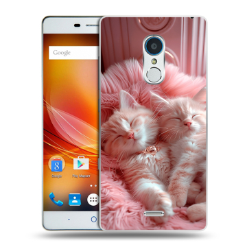 Силиконовый чехол на ZTE Blade X9 с принтом котята котики