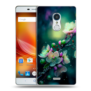Силиконовый чехол на ZTE Blade X9 с принтом Цветы и мрамор Силиконовый чехол на ZTE Blade X9 с принтом Цветы и мрамор