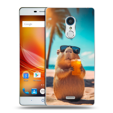 Силиконовый чехол на ZTE Blade X9 с принтом Капибара Силиконовый чехол на ZTE Blade X9 с принтом Капибара