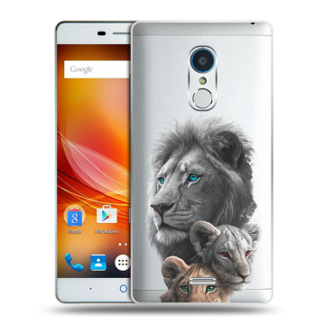 Силиконовый чехол на ZTE Blade X9 с принтом Львы