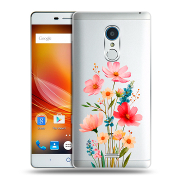 Силиконовый чехол на ZTE Blade X9 с принтом Цветы