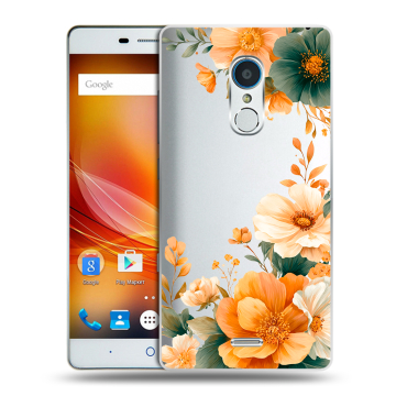 Силиконовый чехол на ZTE Blade X9 с принтом Цветы принт