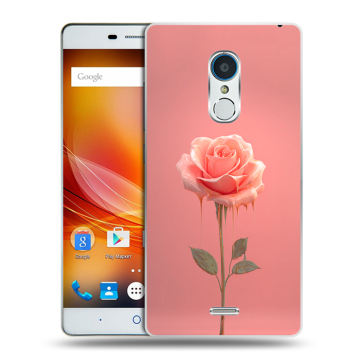 Силиконовый чехол на ZTE Blade X9 с принтом Розовая роза