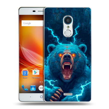 Силиконовый чехол на ZTE Blade X9 с принтом Медведь