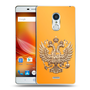 Силиконовый чехол на ZTE Blade X9 с принтом Герб Флаг России