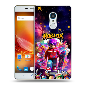 Силиконовый чехол на ZTE Blade X9 с принтом Roblox Роблокс