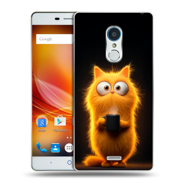 Силиконовый чехол на ZTE Blade X9 с принтом Смешной кот Силиконовый чехол на ZTE Blade X9 с принтом Смешной кот