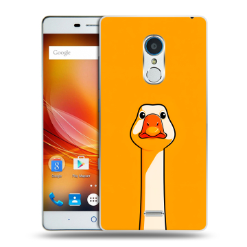 Силиконовый чехол на ZTE Blade X9 с принтом Смешная утка