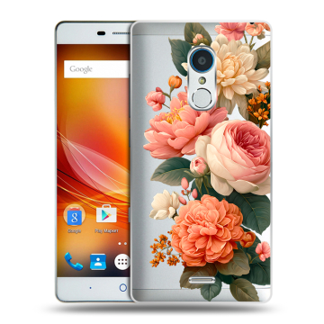 Силиконовый чехол на ZTE Blade X9 с принтом цветы