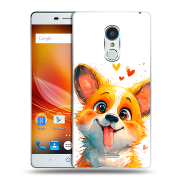 Силиконовый чехол на ZTE Blade X9 с принтом корги Силиконовый чехол на ZTE Blade X9 с принтом корги