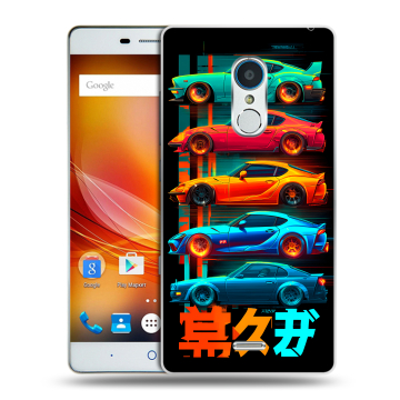 Силиконовый чехол на ZTE Blade X9 с принтом машины тачки